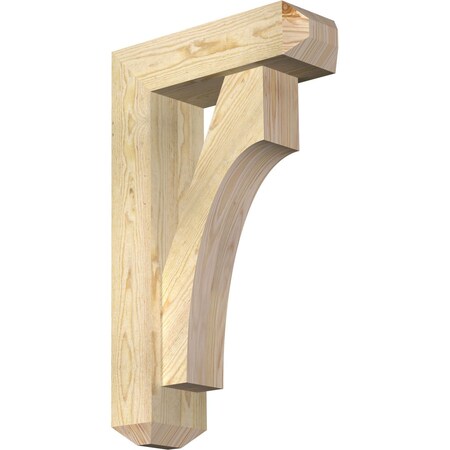 Ekena Millwork Westlake Craftsman Rough Sawn Bracket w/ Offset Brace, Douglas Fir, 6"W x 18"D x 30"H BKT0604X18X30WTL04RDF